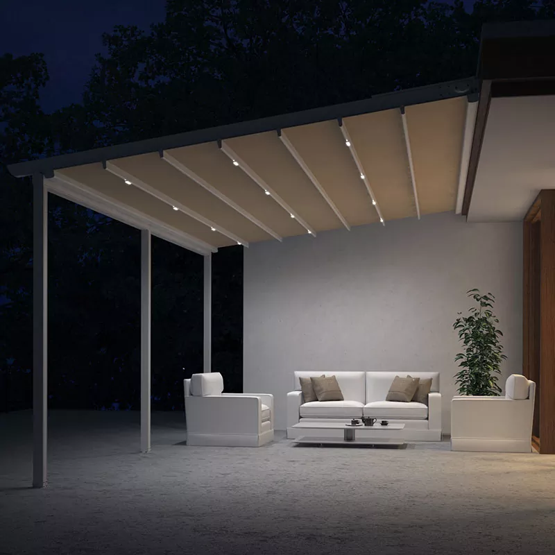 Pergola có thể thu vào bằng điện
