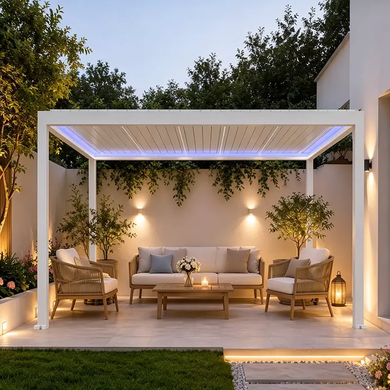 Pergola có thể thu vào có động cơ