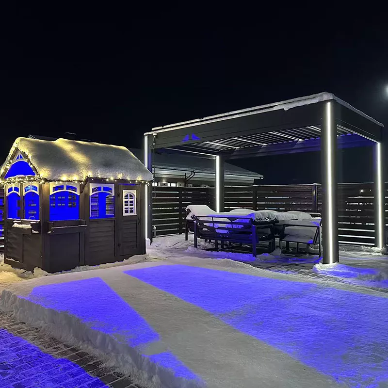 Pergola nhôm tải tuyết